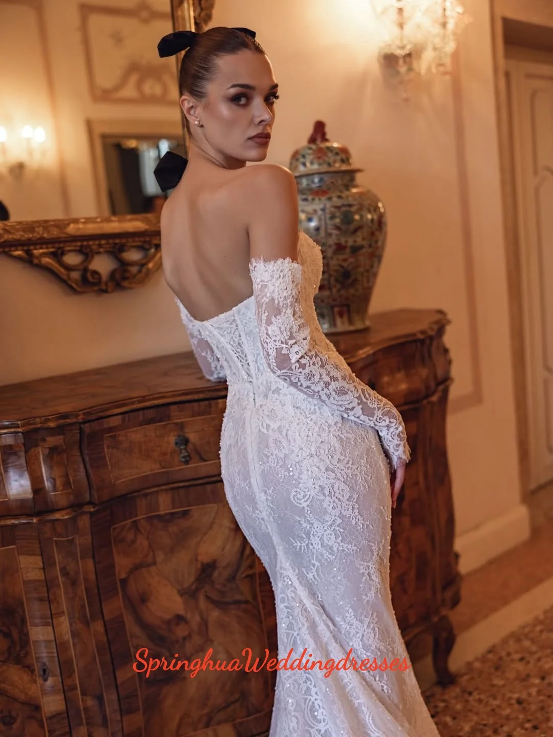 Customized Luxury Wedding Dresses Gorgeous Bridal Gowns Lace Appliques Sweep Train Robes For Formal Party Vestidos De Novia
Customized Luxury Wedding Dresses Gorgeous Bridal Gowns Lace Appliques Sweep Train Robes For Formal Party Vestidos De Novia