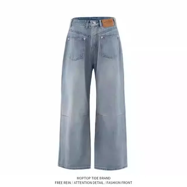 Washed Denim Jeans Men's Spring New Loose Straight Casual Long Pants Pocket Design Classic Style Comfortable Fit American Style
Washed Denim Jeans Men's Spring New Loose Straight Casual Long Pants Pocket Design Classic Style Comfortable Fit American Style