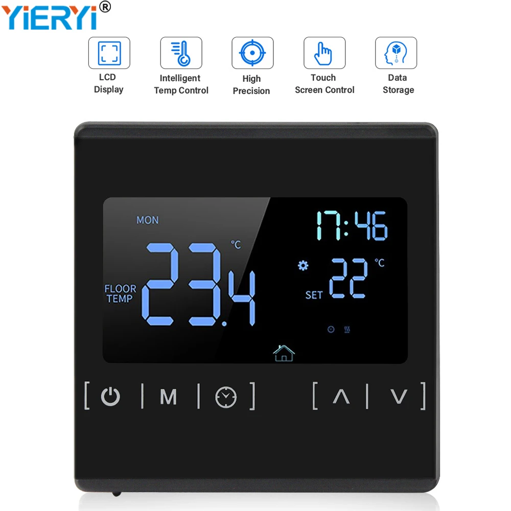 Digital LCD Touch Screen Floor Heating Thermostat Room Heater Temperature Remote Controller Warm Intelligent Thermoregulator
Digital LCD Touch Screen Floor Heating Thermostat Room Heater Temperature Remote Controller Warm Intelligent Thermoregulator