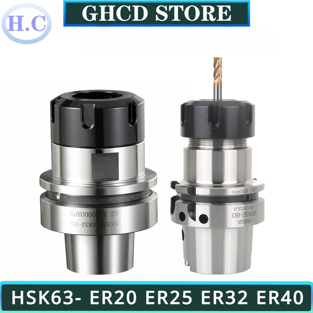 HSK63A HSK63F Tool Holder HSK63-ER16 HSK63- ER20 ER25 ER32 ER40 Tool Holder HSK63F Engraving Woodworking Machine HSK63F ER32
HSK63A HSK63F Tool Holder HSK63-ER16 HSK63- ER20 ER25 ER32 ER40 Tool Holder HSK63F Engraving Woodworking Machine HSK63F ER32