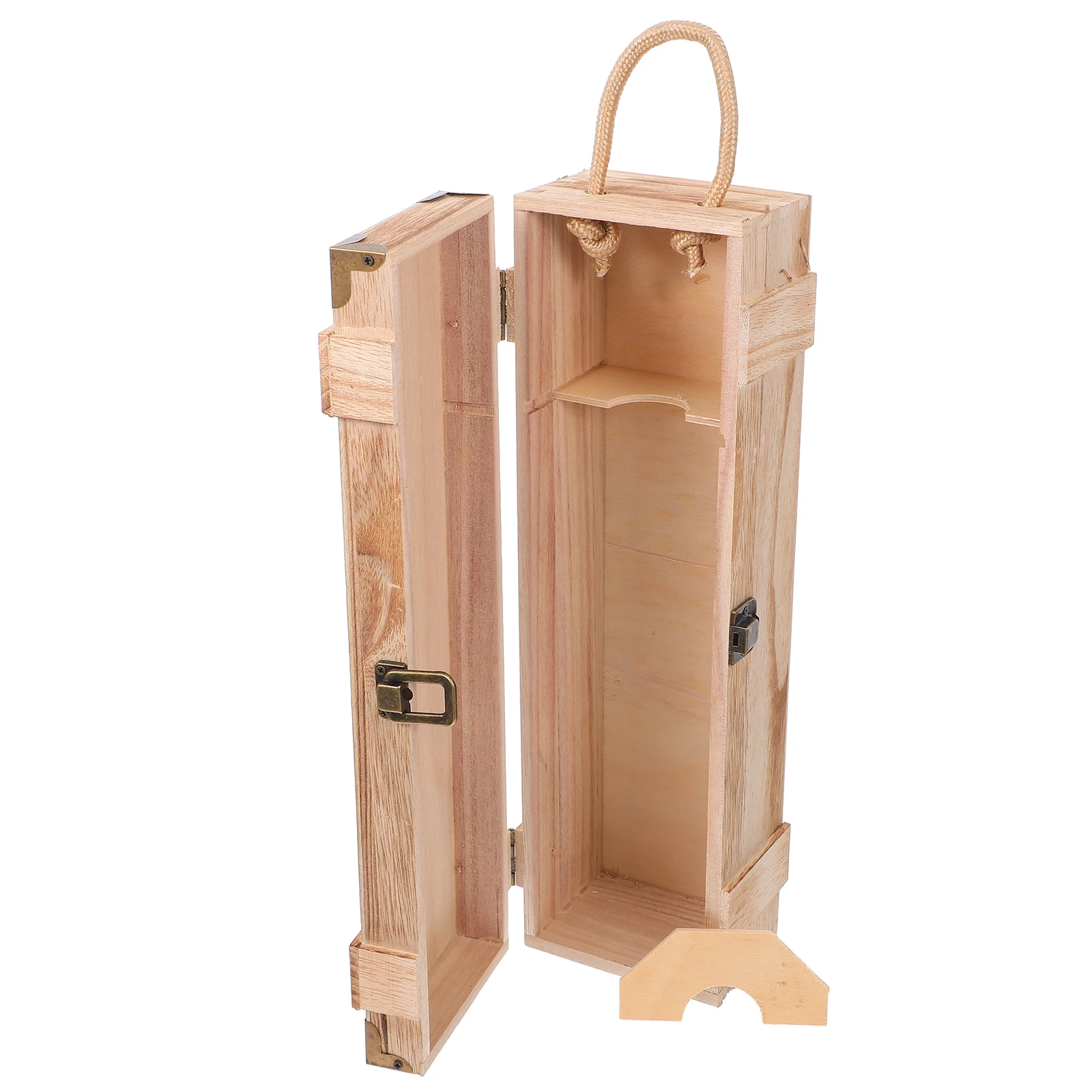Single Bottle Wooden Wine Box Retro Design Portable Red Wine Storage Case Secure Interior Gift Packaging Wooden Box Holders
Single Bottle Wooden Wine Box Retro Design Portable Red Wine Storage Case Secure Interior Gift Packaging Wooden Box Holders