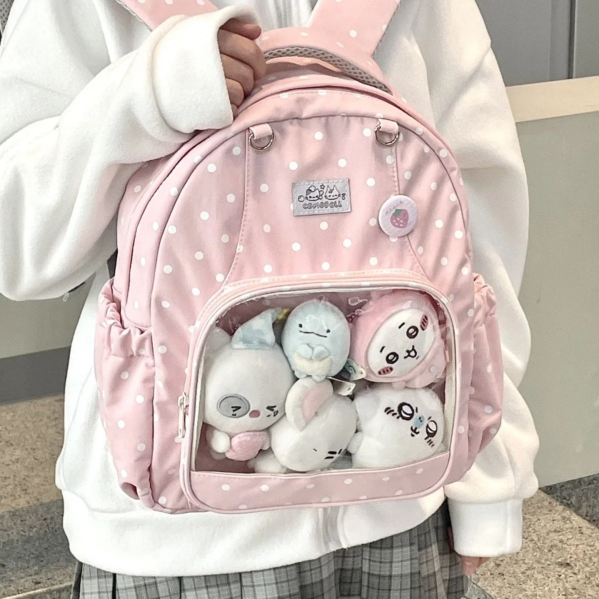 New WomenStar Polka Dot Casual Fashion Backpack Sweet and Cute Ulzzang Ita Bag Harajuku Pink Kawaii Cartoon Backpack
New WomenStar Polka Dot Casual Fashion Backpack Sweet and Cute Ulzzang Ita Bag Harajuku Pink Kawaii Cartoon Backpack