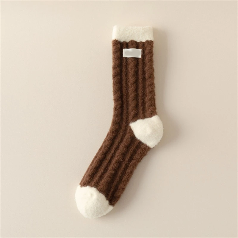 Womens Twist Jacquard Fuzzy Plush Slipper Socks Striped Fleece Winter Thermal Home Sleeping Socks Drop shipping
Womens Twist Jacquard Fuzzy Plush Slipper Socks Striped Fleece Winter Thermal Home Sleeping Socks Drop shipping