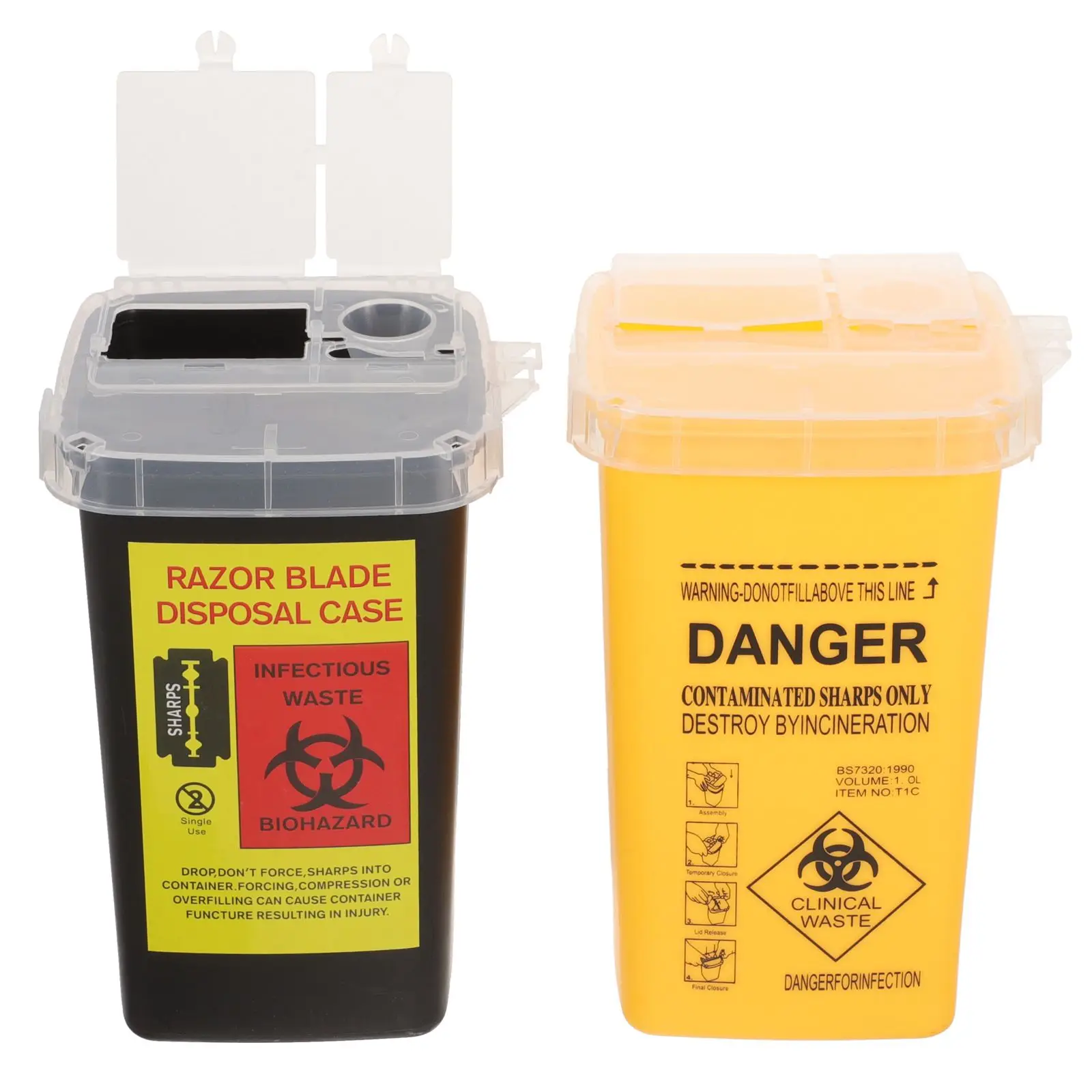 2Pcs Collection Bucket 1Yellow1Black Tattoo Needles Waste Disposal Containers Home Use Plastic Safe Storage
2Pcs Collection Bucket 1Yellow1Black Tattoo Needles Waste Disposal Containers Home Use Plastic Safe Storage