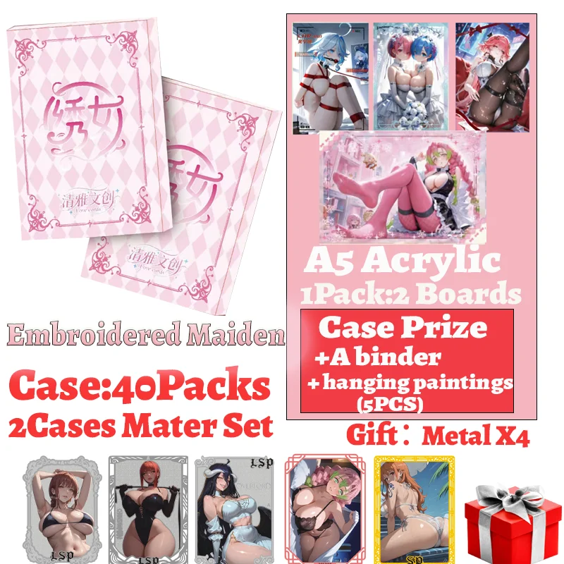 2025 Latest A5 Boards Embroidered Maiden Hobby Spicy Waifu Board Doujin Booster Rem Boa Nami Genshin Furina Rare Card Toy Gifts
2025 Latest A5 Boards Embroidered Maiden Hobby Spicy Waifu Board Doujin Booster Rem Boa Nami Genshin Furina Rare Card Toy Gifts
