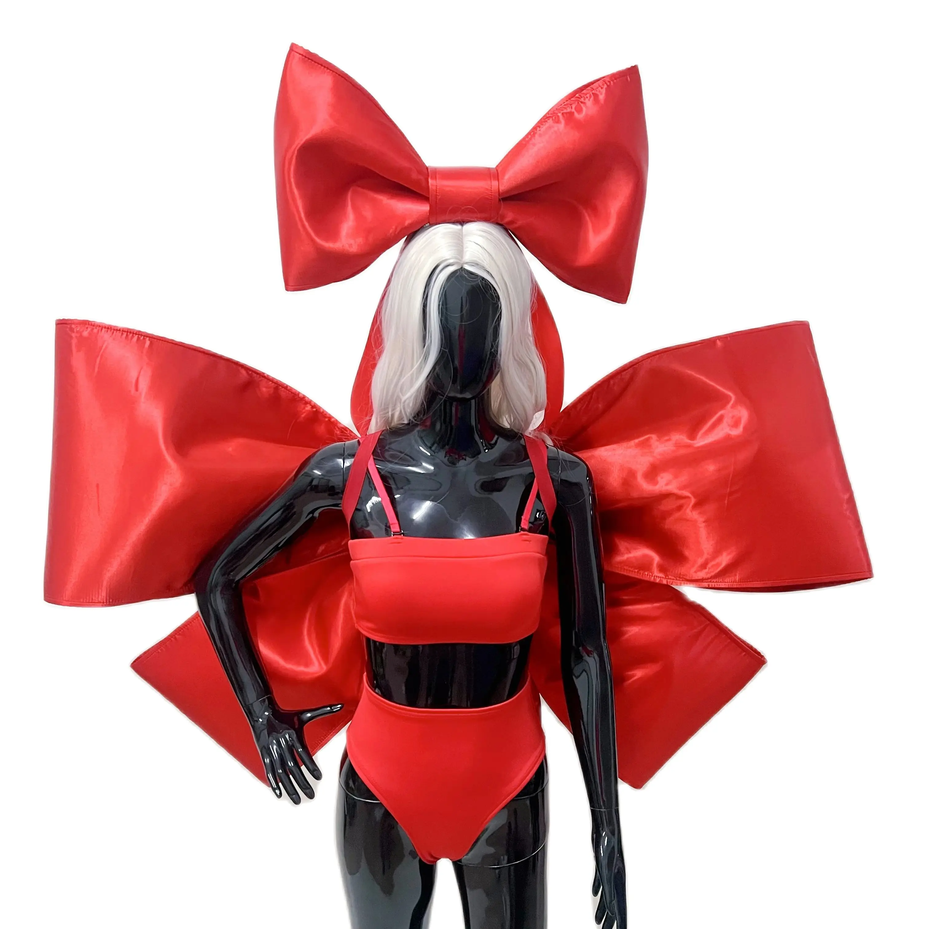 New Nightclub Bar Gogo Dancer Clothes Red Bow Tops Shorts Festival Wear Party Carnival Rave Outfit Sexy Drag Queen Costume Set
New Nightclub Bar Gogo Dancer Clothes Red Bow Tops Shorts Festival Wear Party Carnival Rave Outfit Sexy Drag Queen Costume Set