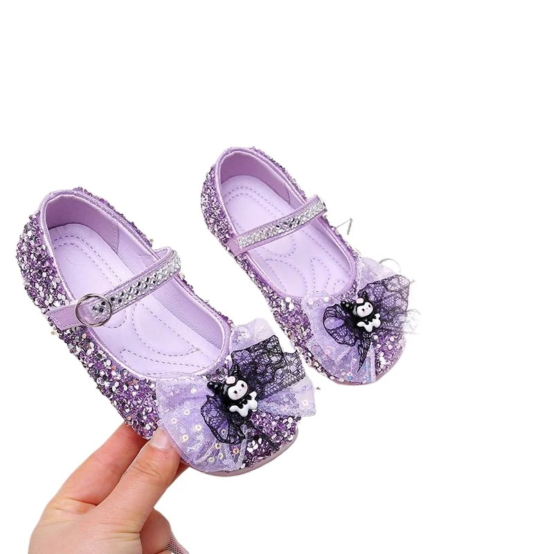 New Kuromi cartoon girls crystal shoes cute kawaii children's performance princess shoes holiday gift wholesale fast delivery
New Kuromi cartoon girls crystal shoes cute kawaii children's performance princess shoes holiday gift wholesale fast delivery