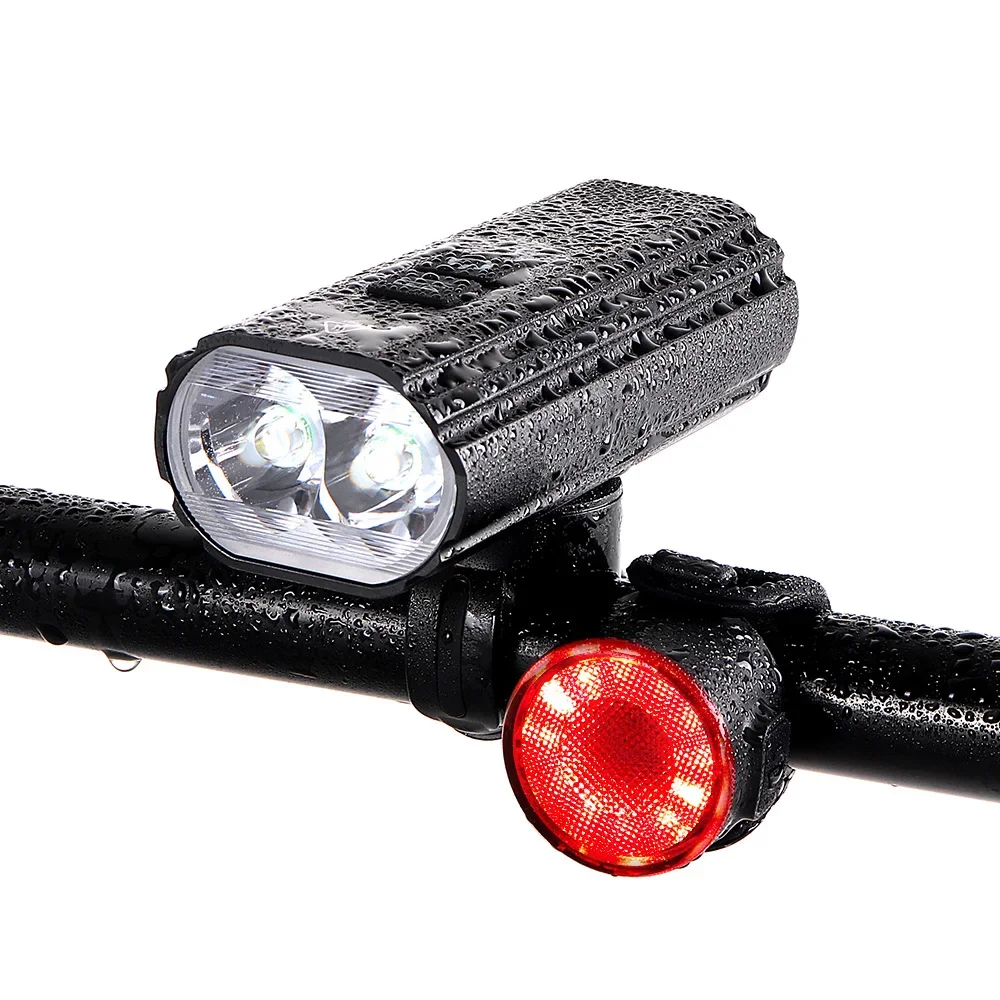 Cycle Bike Light IPX-6 Waterproof Rechargeable Bicycle Accessories Bicycle Led Front Light With 5 Modes Front Rear Set Mount 1
Cycle Bike Light IPX-6 Waterproof Rechargeable Bicycle Accessories Bicycle Led Front Light With 5 Modes Front Rear Set Mount 1
