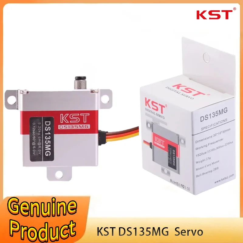 KST DS135MG Metal Gear 23g 5.2kg 0.12 Sec Digital Servo for RC Glider Model 5mm 25T Order
KST DS135MG Metal Gear 23g 5.2kg 0.12 Sec Digital Servo for RC Glider Model 5mm 25T Order
