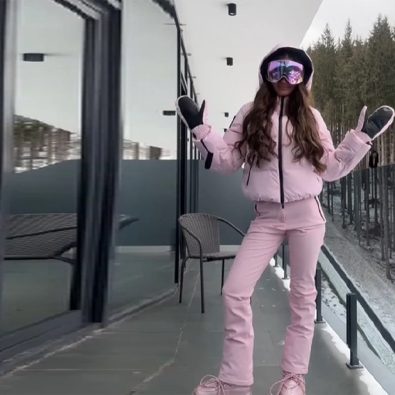 Chic Girl Short Jackets+long Pants Ski Wear Suits Cute Pink Casual Sportswear Set Women's New Zipper Winter Outdoors Clothes
Chic Girl Short Jackets+long Pants Ski Wear Suits Cute Pink Casual Sportswear Set Women's New Zipper Winter Outdoors Clothes