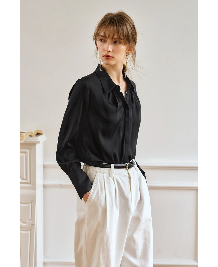 OLrain Black Satin Women Shirt 2025 Autumn Elegant Casual Turn Down Collar Long Sleeve Folds Business Women's Blouses M57CC96502
OLrain Black Satin Women Shirt 2025 Autumn Elegant Casual Turn Down Collar Long Sleeve Folds Business Women's Blouses M57CC96502