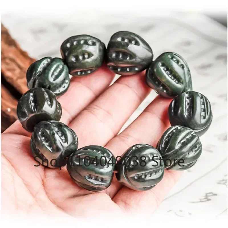 Hetian Jade Walnut Bracelets Bangles Gemstone Jewelry Mantra Gift Fashion Men Natural Women Stone Gifts Luxury Bangle Real
Hetian Jade Walnut Bracelets Bangles Gemstone Jewelry Mantra Gift Fashion Men Natural Women Stone Gifts Luxury Bangle Real