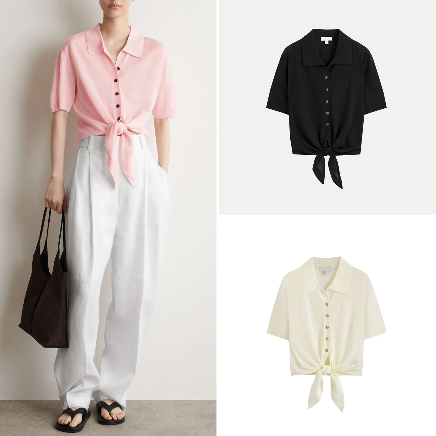 Women's Knitted Shirt Standard Fit Button Front Tie Design Summer New Arrival ZADATA Short Sleeve Casual Fashion Ladies' Top
Women's Knitted Shirt Standard Fit Button Front Tie Design Summer New Arrival ZADATA Short Sleeve Casual Fashion Ladies' Top
