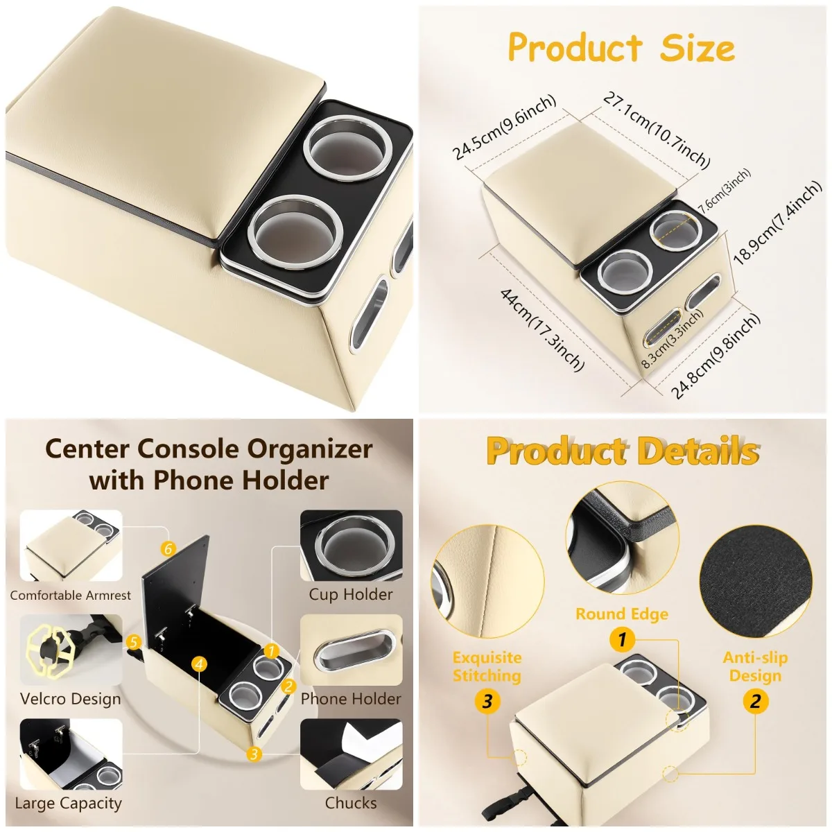 Universal Bench Seat Consoles with Cup Holder Phone Holder Bench Seat Center Console for Truck SUV Van
Universal Bench Seat Consoles with Cup Holder Phone Holder Bench Seat Center Console for Truck SUV Van