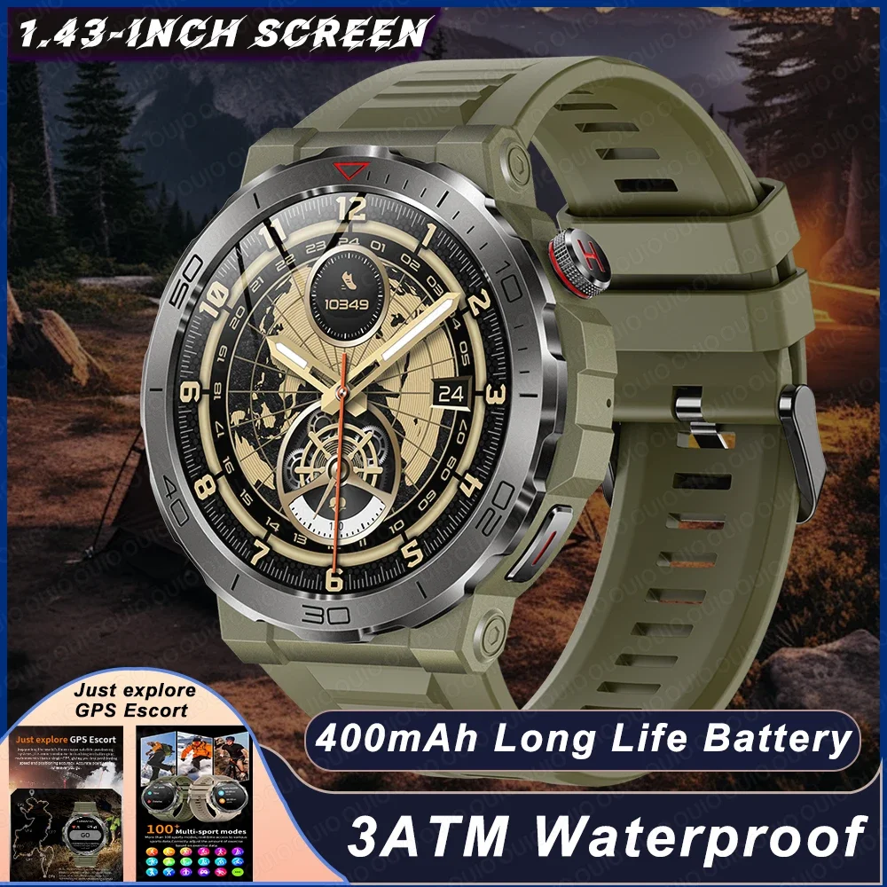 New Men Outdoor Sports Smart Watch flashlight Compass IP68 Waterproof 400mah large battery AMOLED HD Bluetooth Call Smart Watch
New Men Outdoor Sports Smart Watch flashlight Compass IP68 Waterproof 400mah large battery AMOLED HD Bluetooth Call Smart Watch