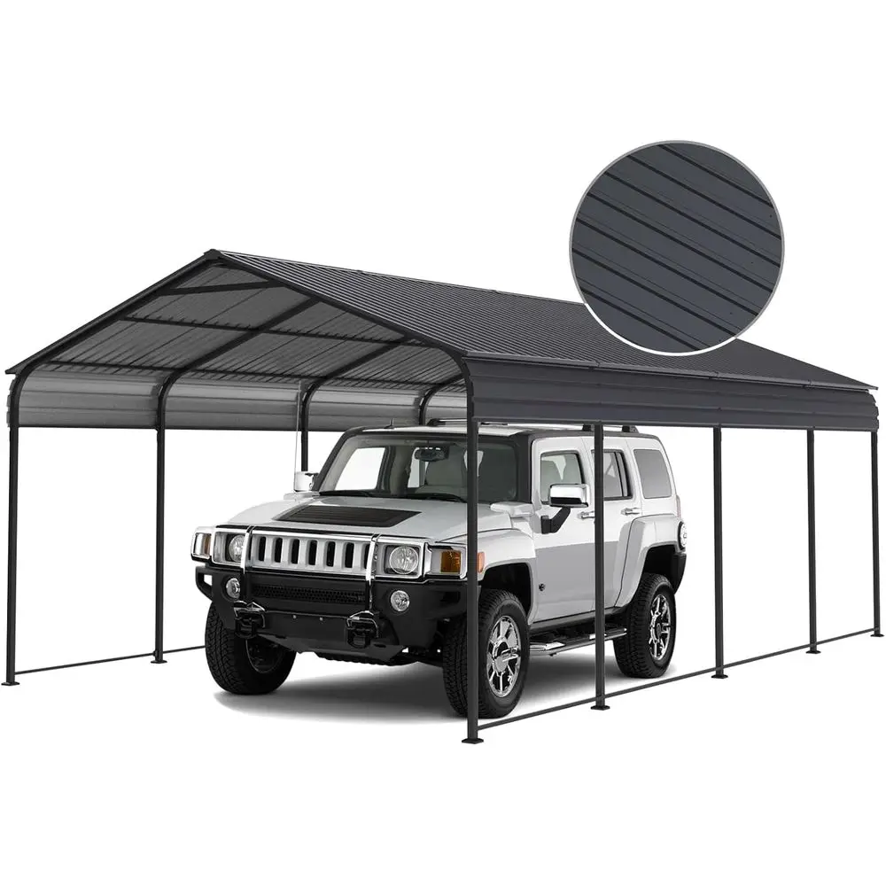 12x20x8.7 T Carport with Galvanized Steel Roo, Heavy Duty Metal Carport , Car Shelter Garage or Pickup, Boat, Car and Tract, Gre
12x20x8.7 T Carport with Galvanized Steel Roo, Heavy Duty Metal Carport , Car Shelter Garage or Pickup, Boat, Car and Tract, Gre