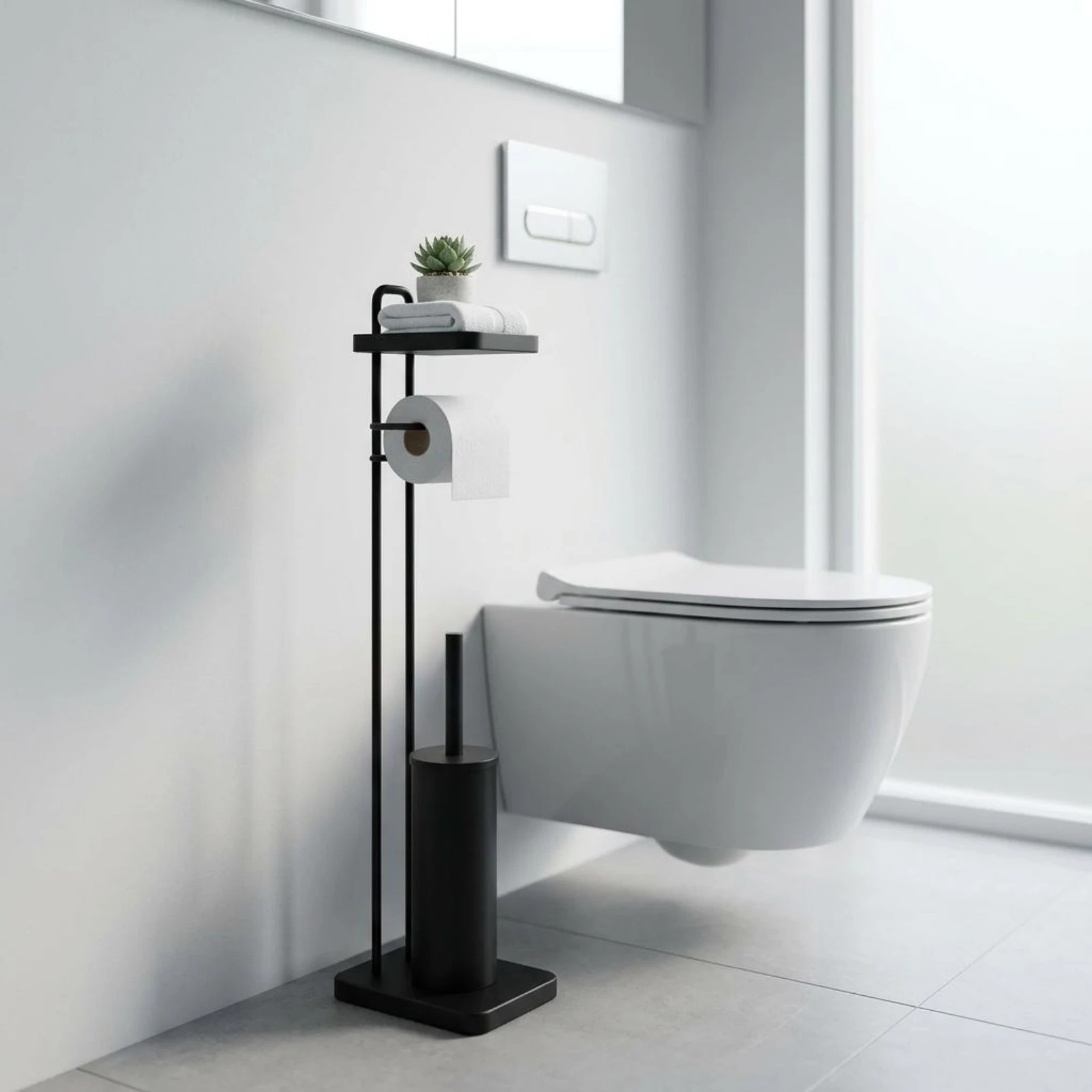 Bathroom Tissue Stand with Brush Holder Stainless Steel Toilet Brush Holder Rack Freestanding Tissue Rack Stable Base
Bathroom Tissue Stand with Brush Holder Stainless Steel Toilet Brush Holder Rack Freestanding Tissue Rack Stable Base