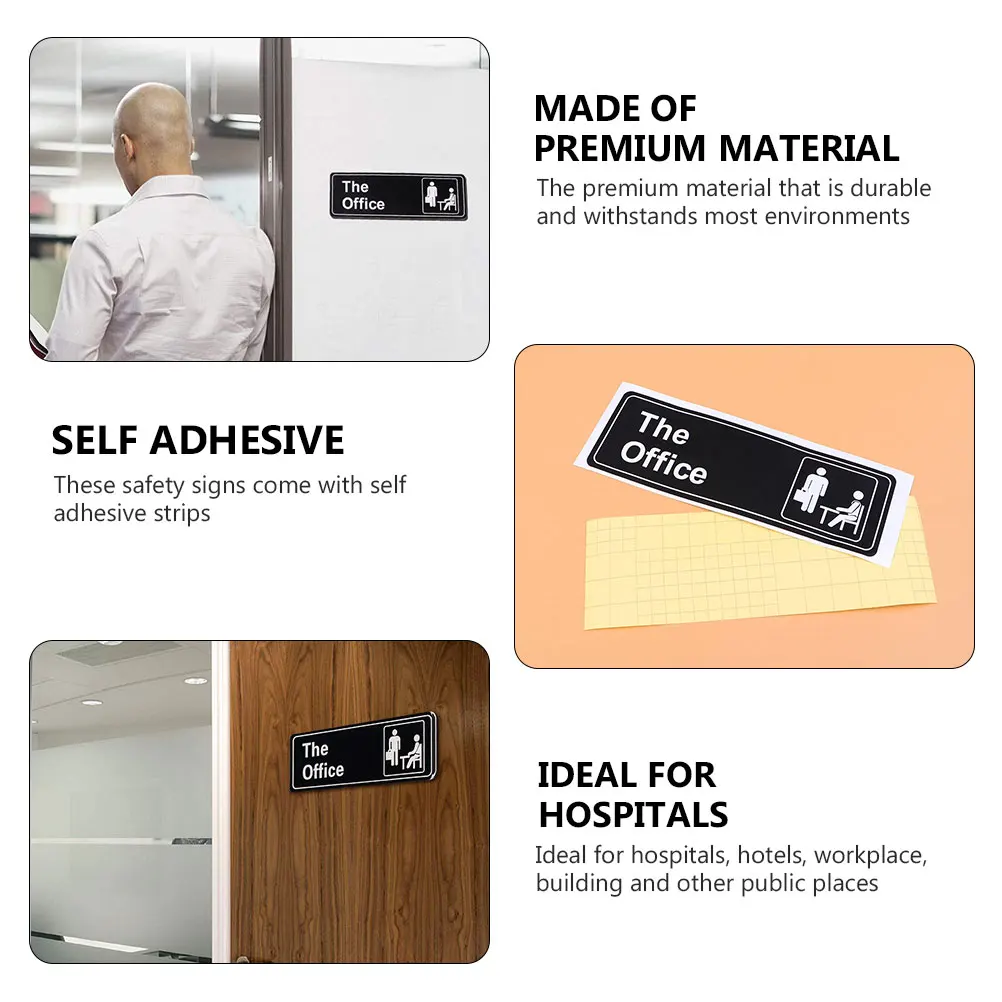 10pcs Office Stickers PVC Door Signs Self Adhesive Wall Decals Easy Mounting Material For Hospitals Hotels Workplaces
10pcs Office Stickers PVC Door Signs Self Adhesive Wall Decals Easy Mounting Material For Hospitals Hotels Workplaces