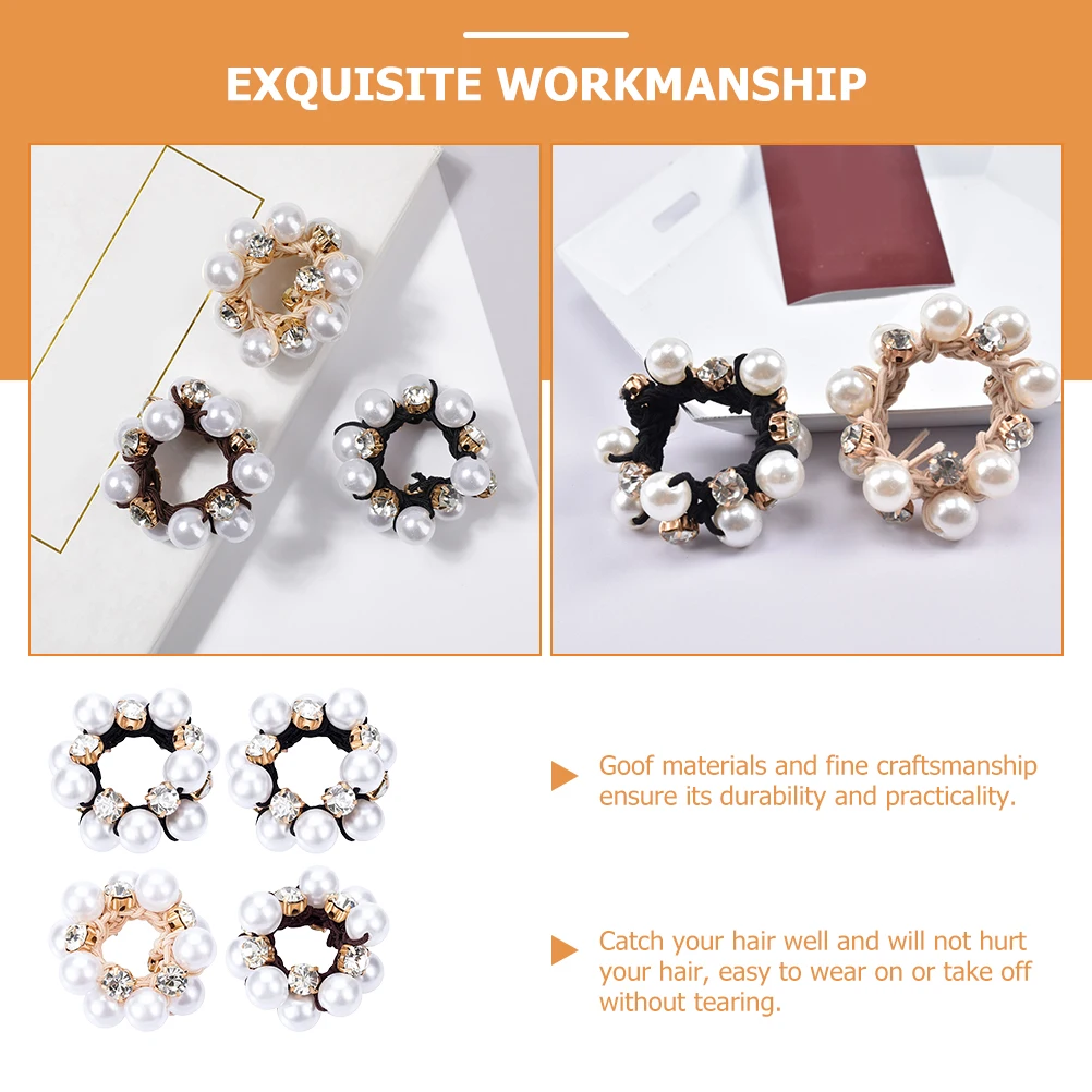 4pcs Rhinestone Ties Headband Pearl Elastic Ponytail Holders Women Hair Bands For Parties Ceremonies Daily Use
4pcs Rhinestone Ties Headband Pearl Elastic Ponytail Holders Women Hair Bands For Parties Ceremonies Daily Use