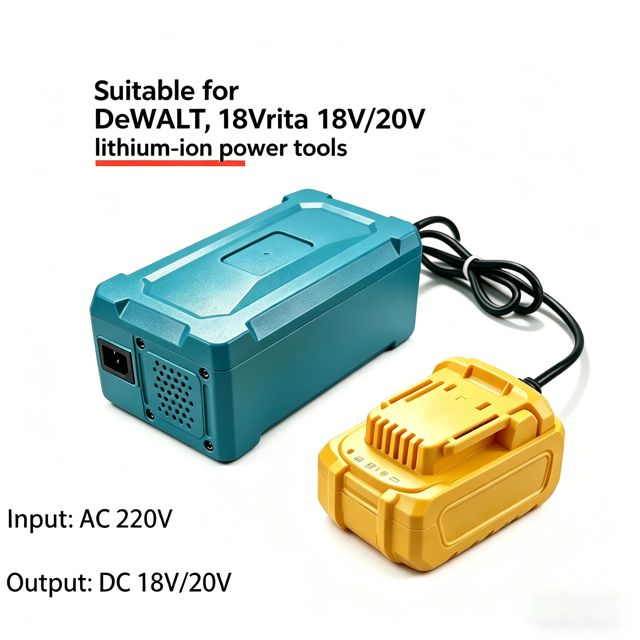 Блок питания-преобразователь 1100 Вт, AC 220V DC 18V-20V для литиевых инструментальных аккумуляторов Dewalt, Milwaukee, Makita, HongSong ZhiPu
Блок питания-преобразователь 1100 Вт, AC 220V DC 18V-20V для литиевых инструментальных аккумуляторов Dewalt, Milwaukee, Makita, HongSong ZhiPu