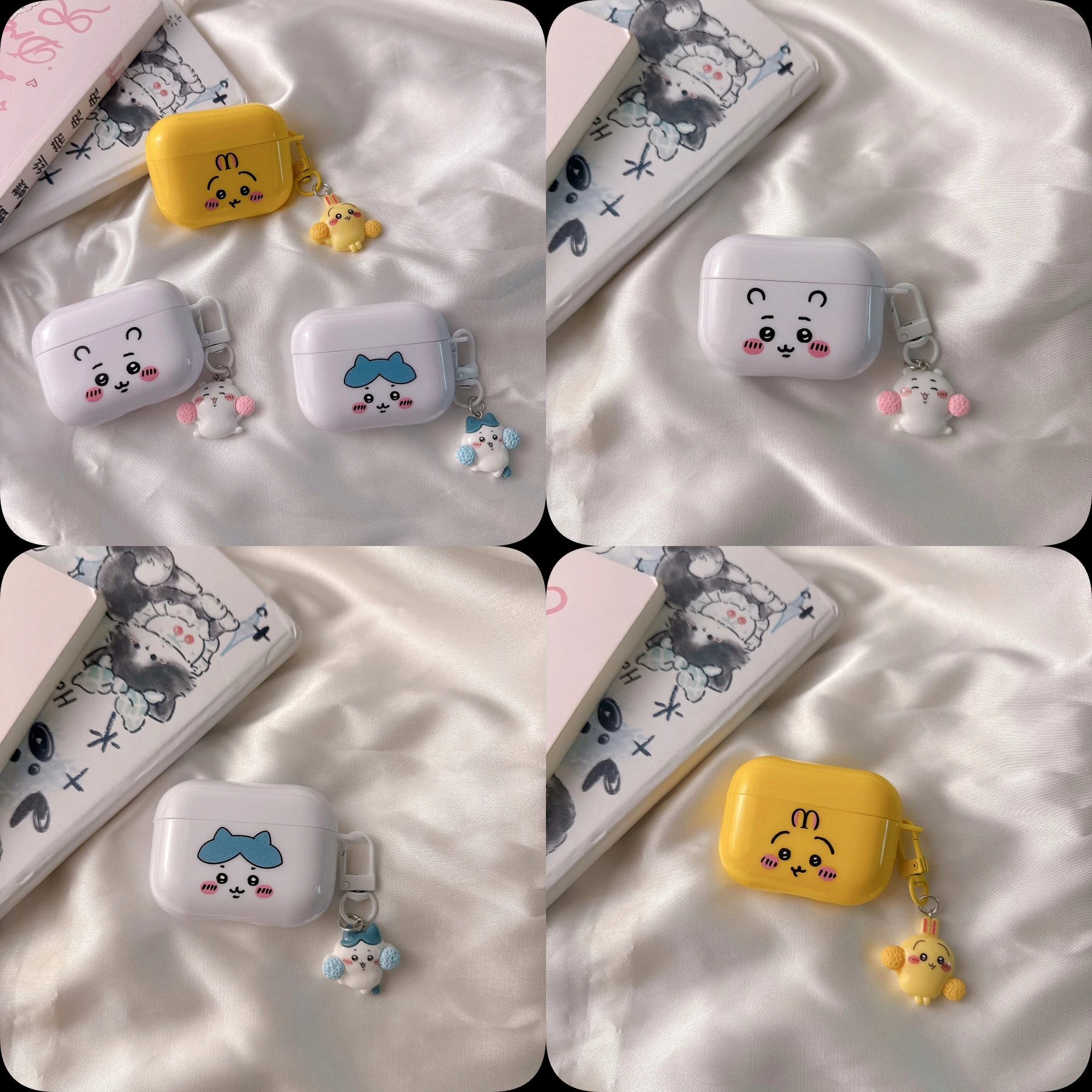 Simple style Chiikawa Hachiware Usagi Earphone Case For Apple AirPods 4 3 1 2 Pro Pro 2 With Hanging Decorations Bright Cover
Simple style Chiikawa Hachiware Usagi Earphone Case For Apple AirPods 4 3 1 2 Pro Pro 2 With Hanging Decorations Bright Cover