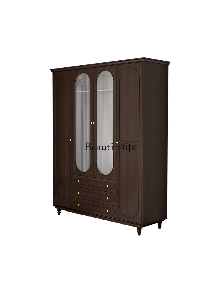 French Vintage Style Retro Solid Wood Four-Door Wardrobe for Home Simple American Style
French Vintage Style Retro Solid Wood Four-Door Wardrobe for Home Simple American Style