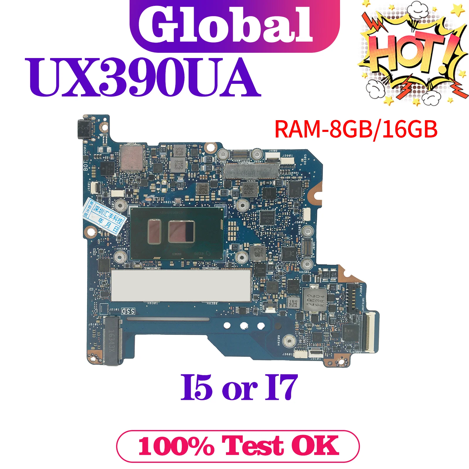 Материнская плата KEFU UX390U Материнская плата ASUS ZenBook 3 UX390 UX390UA UX390UAK для ноутбука I7 I5 7-го поколения 8 ГБ/16 ГБ ОЗУ, материнская плата
Материнская плата KEFU UX390U Материнская плата ASUS ZenBook 3 UX390 UX390UA UX390UAK для ноутбука I7 I5 7-го поколения 8 ГБ/16 ГБ ОЗУ, материнская плата