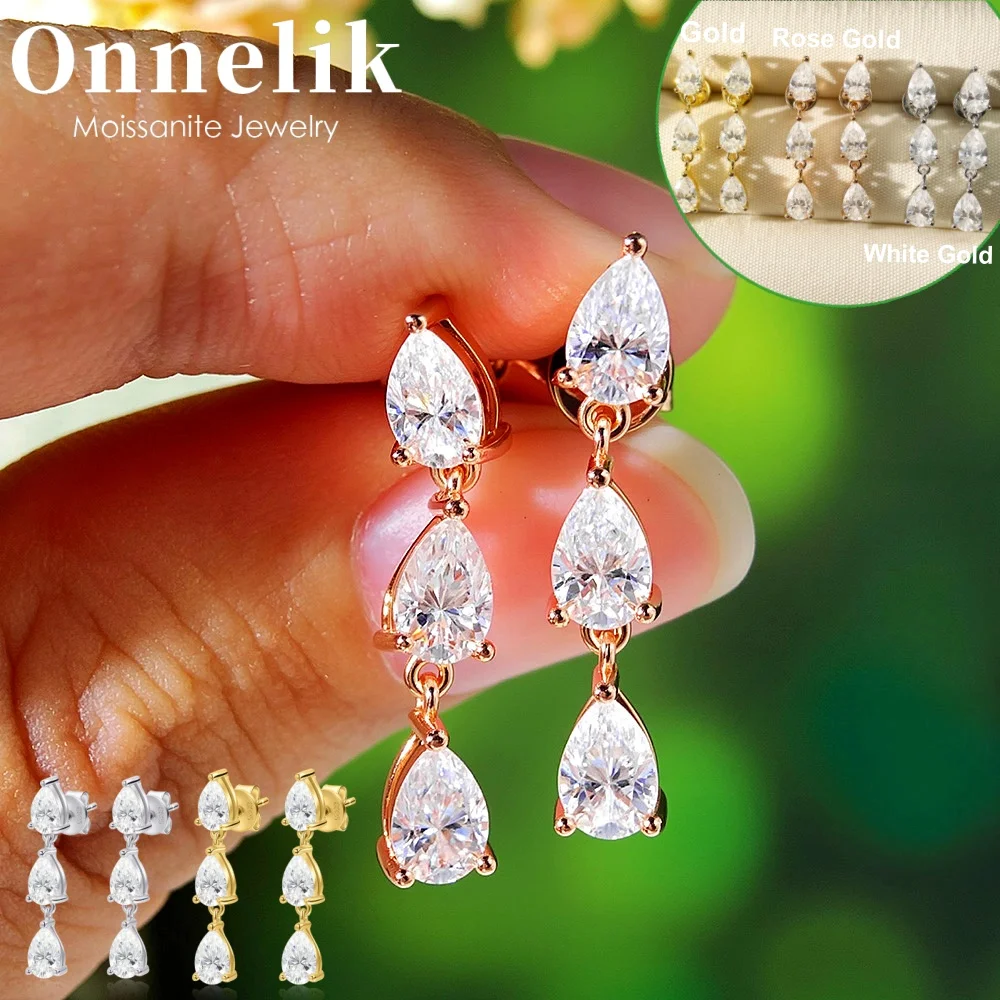 Onnelik 0.5CT 4x6mm Teardrop Moissanite Stud Earrings, 6 Stone Water Drop Cut S925 Sterling Silver White/Yellow/Rose Gold Plated
Onnelik 0.5CT 4x6mm Teardrop Moissanite Stud Earrings, 6 Stone Water Drop Cut S925 Sterling Silver White/Yellow/Rose Gold Plated