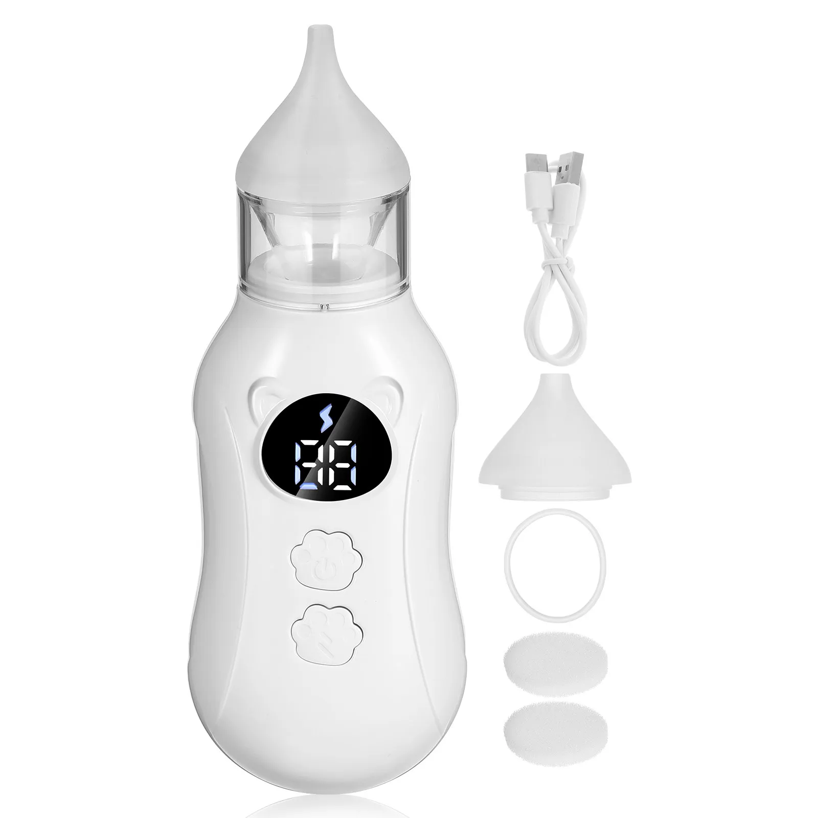 Electric Baby Nose Rechargeable Quiet Portable Silicone Tip For Infant Toddlers Mucus Removal White
Electric Baby Nose Rechargeable Quiet Portable Silicone Tip For Infant Toddlers Mucus Removal White