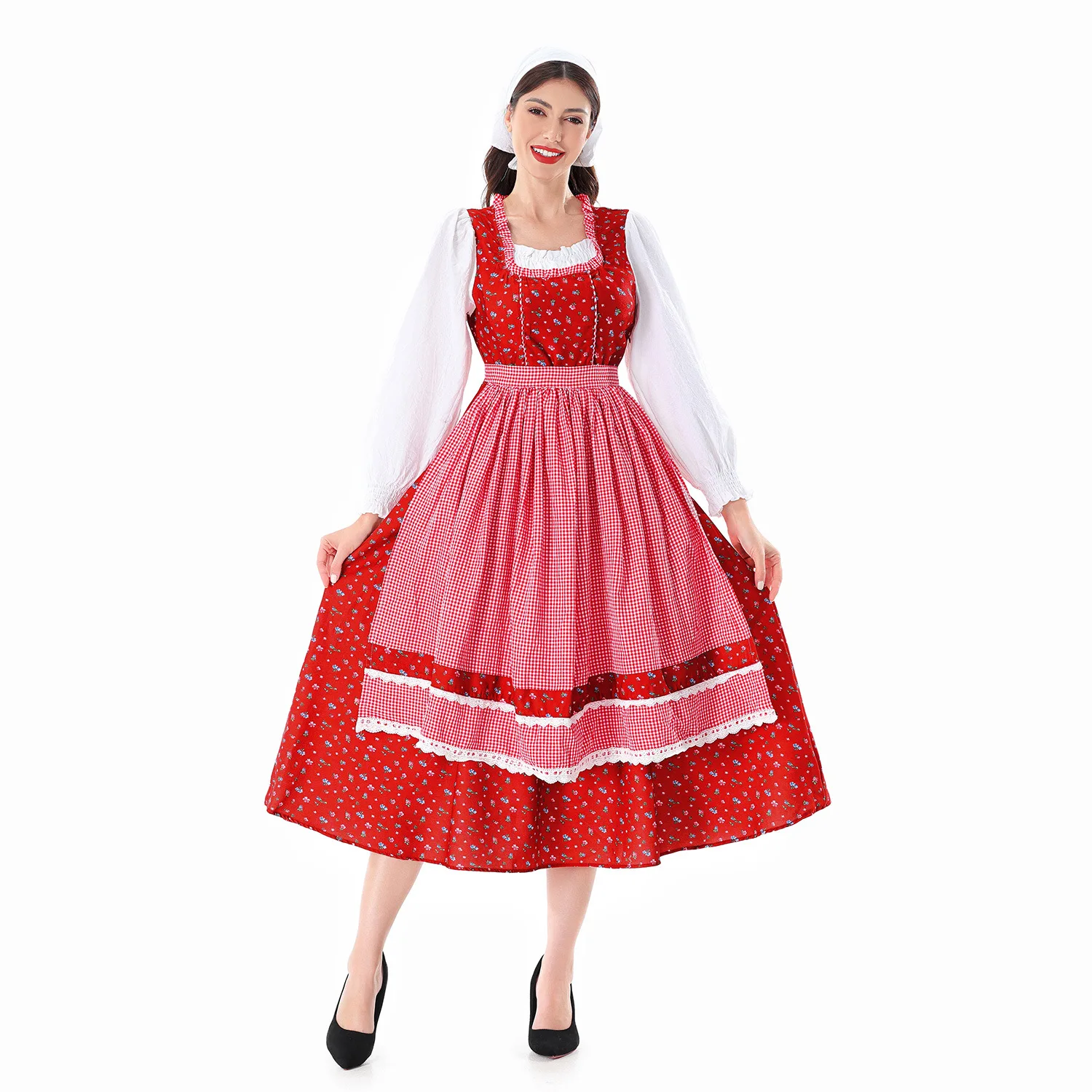 Women Dirndl Dress German Bavarian Oktoberfest Costume Plaid Apron Maid Outfit Halloween Carnival Beer Festival Cosplay Dresses
Women Dirndl Dress German Bavarian Oktoberfest Costume Plaid Apron Maid Outfit Halloween Carnival Beer Festival Cosplay Dresses