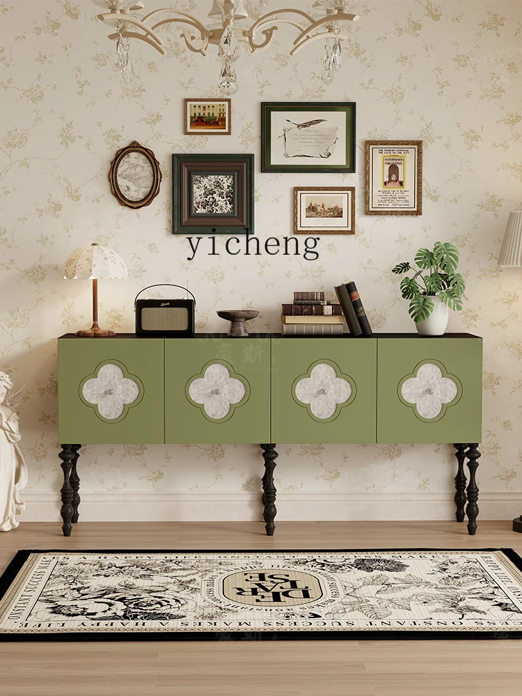 TWR Retro green entrance cabinet, solid wood entrance, antique style entrance counter, light luxury storage cabinet
TWR Retro green entrance cabinet, solid wood entrance, antique style entrance counter, light luxury storage cabinet