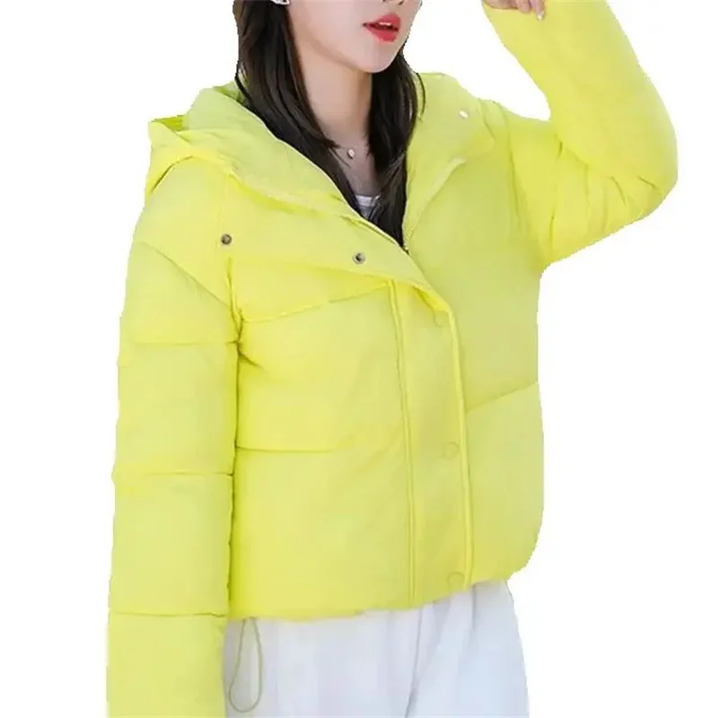 New 2025 Women Down Cotton Jacket Parkas Autumn Winter Korean Loose Hooded Thick Coat Short Warm Cotton Coat Female Outerwear
New 2025 Women Down Cotton Jacket Parkas Autumn Winter Korean Loose Hooded Thick Coat Short Warm Cotton Coat Female Outerwear