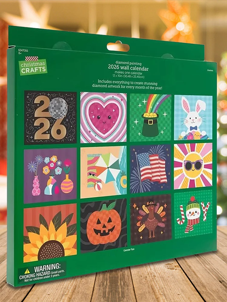 Набор алмазной живописи Настенный календарь 12-месячный флип-карти с алмазными точками и списком дел для фестиваля, домашнего декора стен 
Набор алмазной живописи Настенный календарь 12-месячный флип-карти с алмазными точками и списком дел для фестиваля, домашнего декора стен