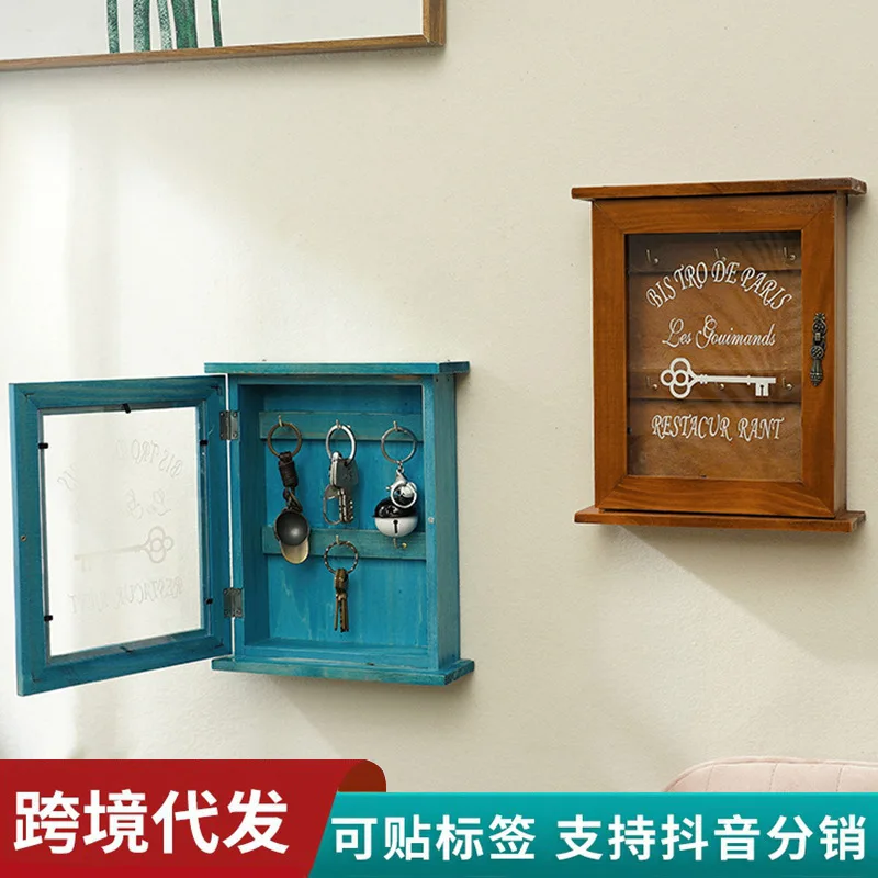 Entryway Wooden Wall-mounted Key Storage Box New Home Accessories Creative Retro Storage Box Dust-proof Door Key Organizing Hook
Entryway Wooden Wall-mounted Key Storage Box New Home Accessories Creative Retro Storage Box Dust-proof Door Key Organizing Hook