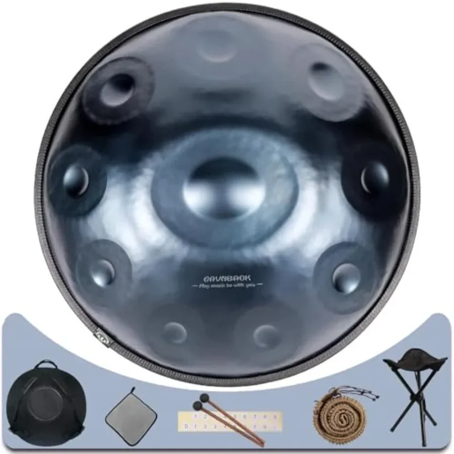 Advanced Adult Handpan, 10-Note 440Hz D Minor Kurd Steel Drum with Soft Bag, 2 Mallets, Stand and Dust-Free Cloth Blue
Advanced Adult Handpan, 10-Note 440Hz D Minor Kurd Steel Drum with Soft Bag, 2 Mallets, Stand and Dust-Free Cloth Blue