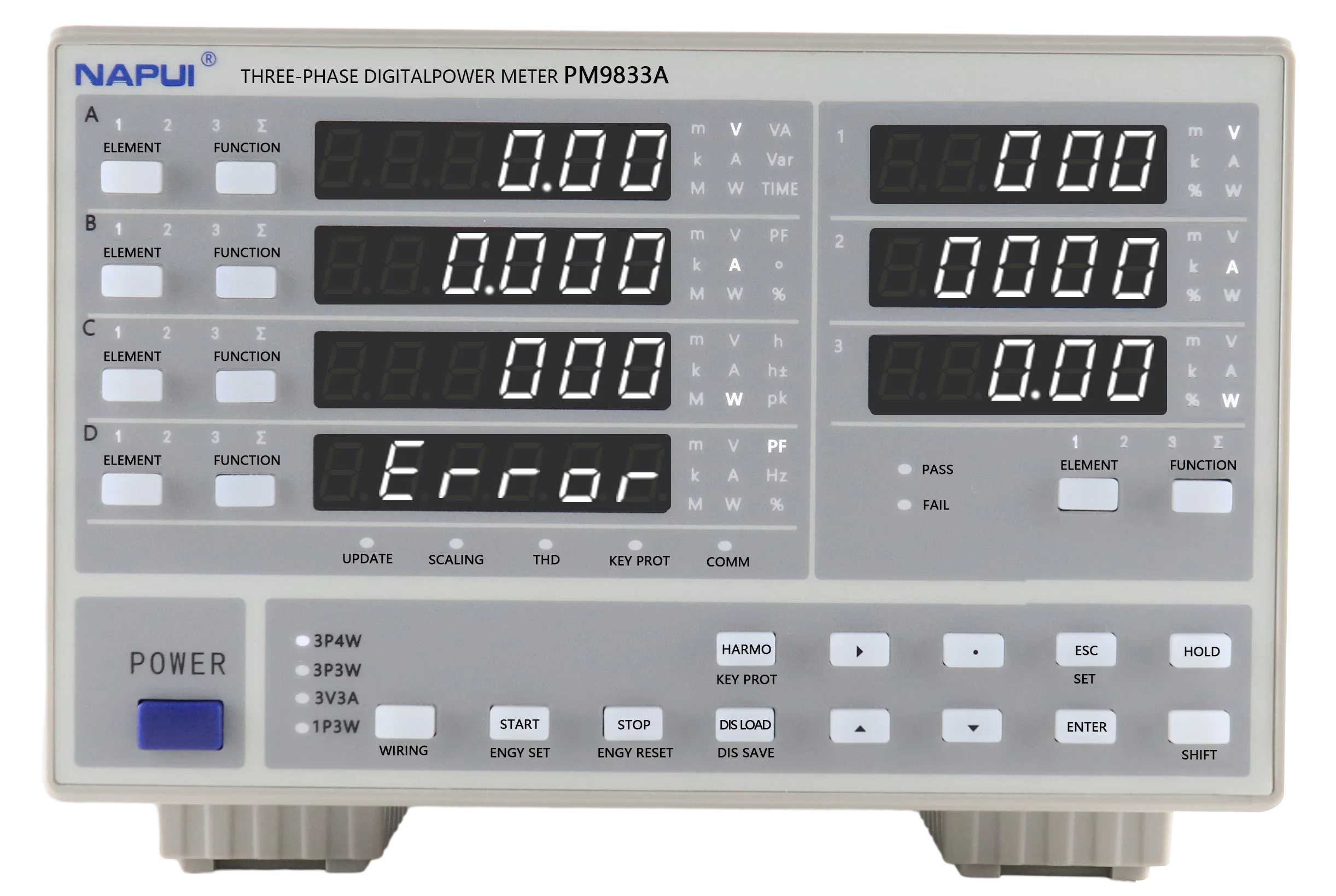 2026/2025 PM9833B 0.2 Class 1000V 60A RS485 and RS232 Power and Harmonics Three Phase Digital Power Meter Watts Meter A
2026/2025 PM9833B 0.2 Class 1000V 60A RS485 and RS232 Power and Harmonics Three Phase Digital Power Meter Watts Meter A