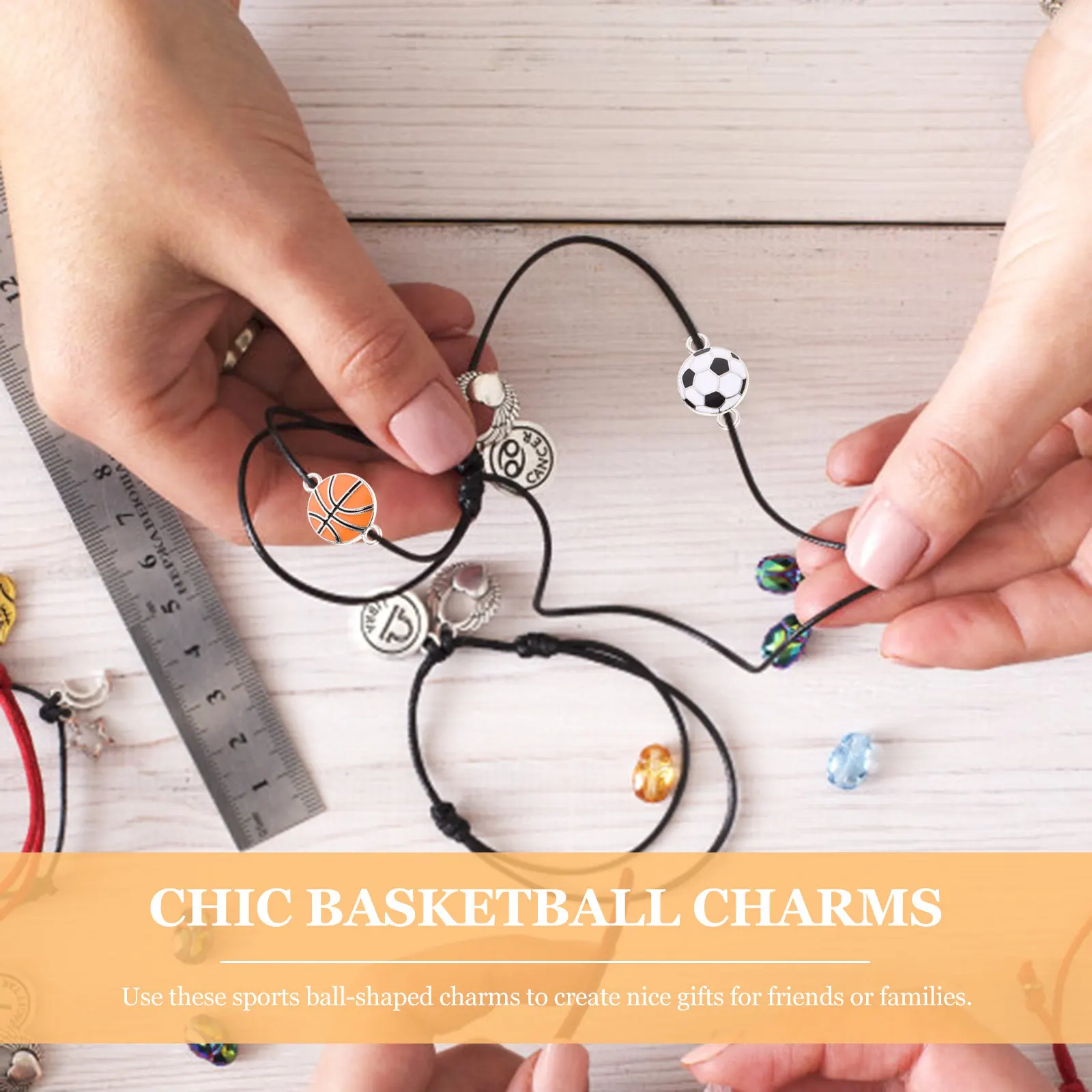 50Pcs Sports Ball Charms Alloy Basketball Soccer Baseball Rugby Pendants DIY Jewelry Making Supplies Necklace Bracelet Earring
50Pcs Sports Ball Charms Alloy Basketball Soccer Baseball Rugby Pendants DIY Jewelry Making Supplies Necklace Bracelet Earring