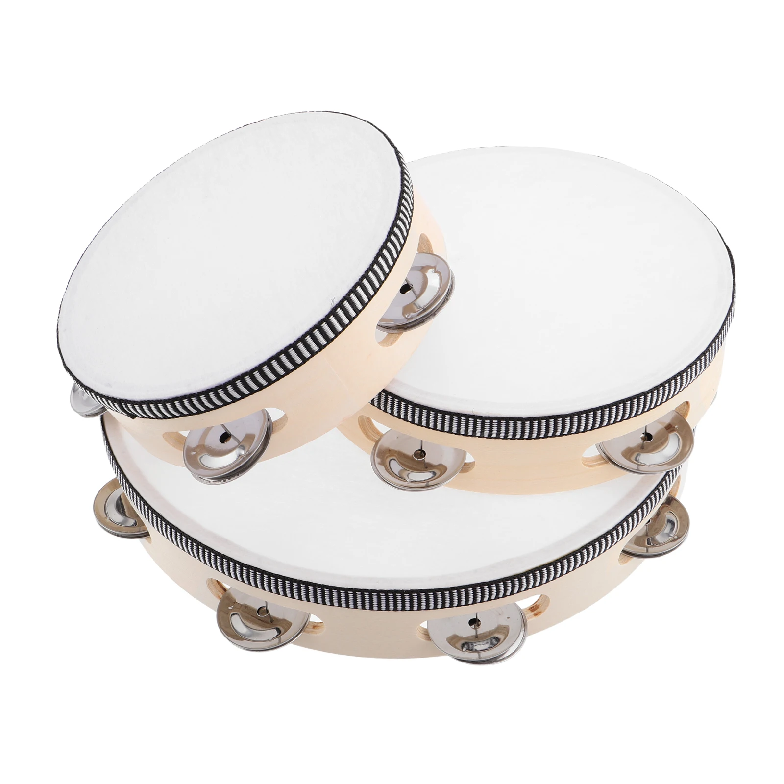 3 PCS Wooden Hand Drum Teaching Aids Preschool Galvanized Children's Tambourine 
3 PCS Wooden Hand Drum Teaching Aids Preschool Galvanized Children's Tambourine