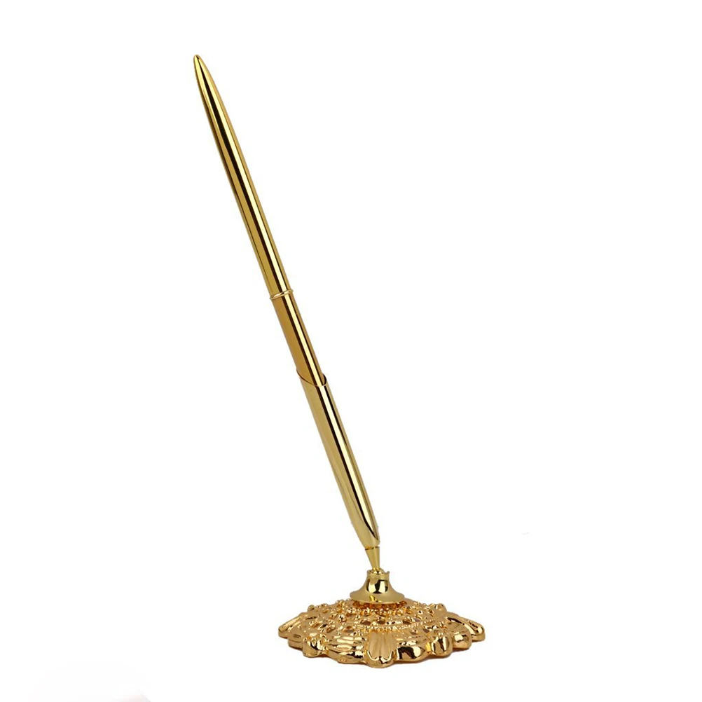 Golden 16cm Alloy Signing Pen Hollow Round Holder for Wedding Guest Book Bridal Engagement Special Days Rotatable Base
Golden 16cm Alloy Signing Pen Hollow Round Holder for Wedding Guest Book Bridal Engagement Special Days Rotatable Base