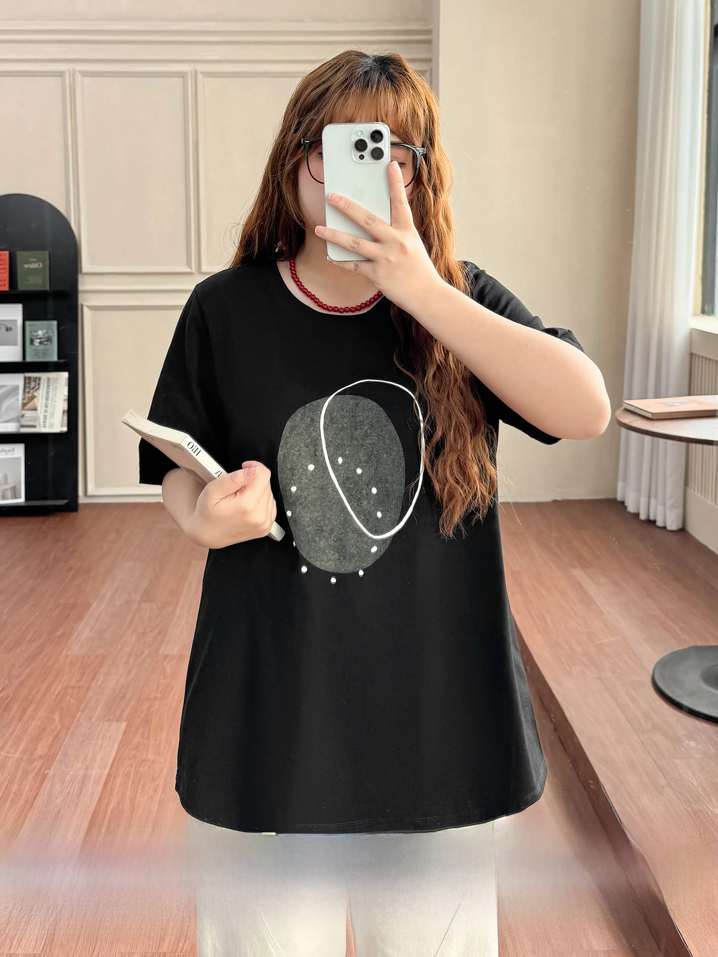 plus Size Women's T-Shirt Summer Casual Loose Fit Printed Short Sleeve Belly Covering Mid-Length Top Skin-friendly Breathable
plus Size Women's T-Shirt Summer Casual Loose Fit Printed Short Sleeve Belly Covering Mid-Length Top Skin-friendly Breathable