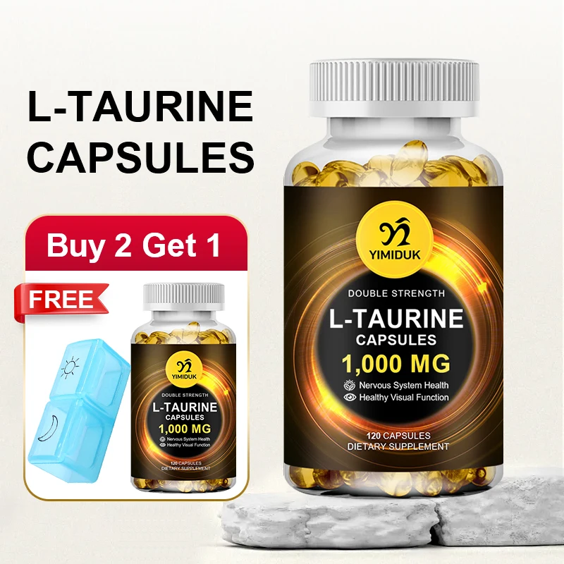 YIMIDUK Taurine 1000mg Capsules, Supports Eye Health, Nervous System Function, Mental Alertness & Reduces Fatigue
YIMIDUK Taurine 1000mg Capsules, Supports Eye Health, Nervous System Function, Mental Alertness & Reduces Fatigue