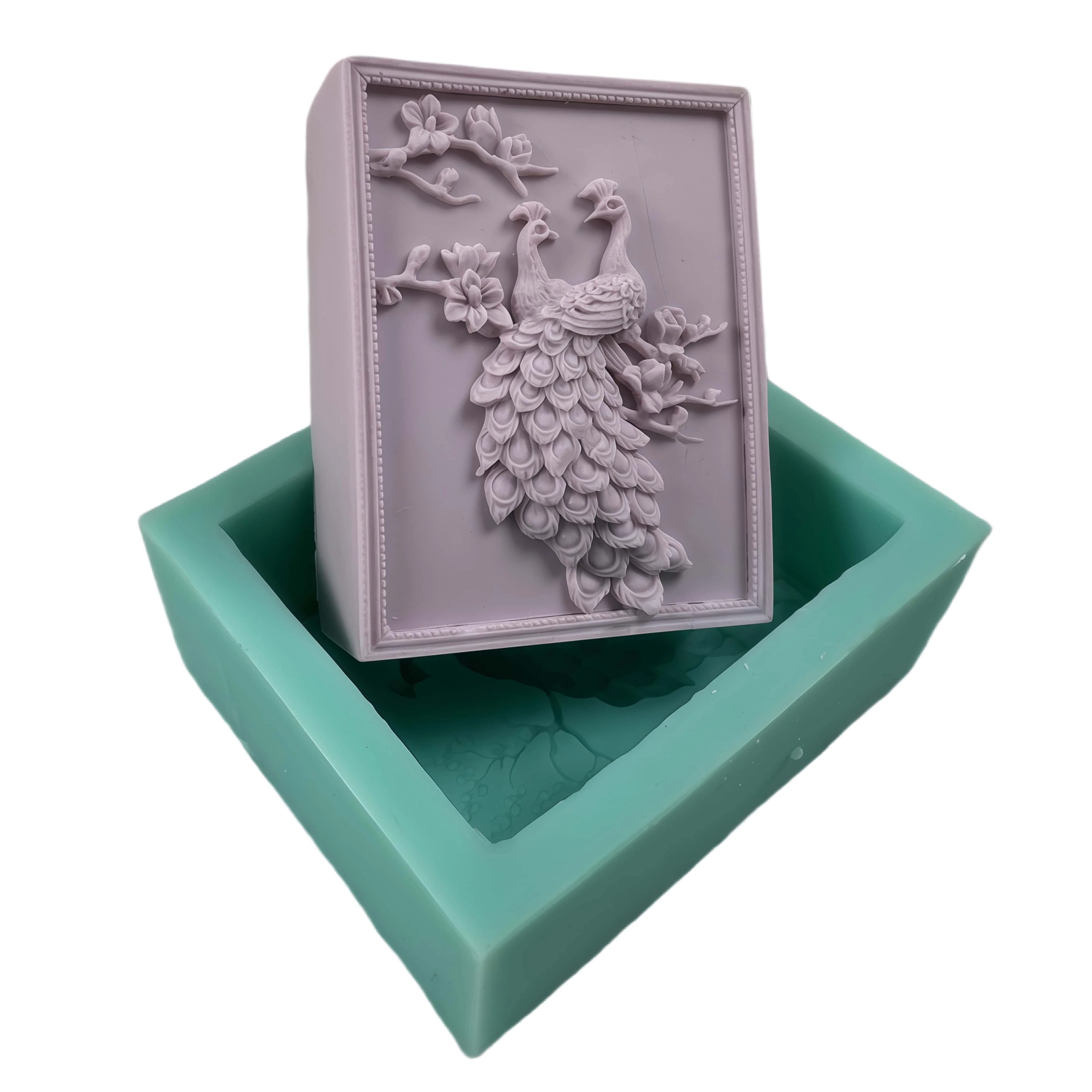 Peacock design silicone mold for soap, candle, wax, resin, gypsum, crafts, chocolate, cake, baking tools
Peacock design silicone mold for soap, candle, wax, resin, gypsum, crafts, chocolate, cake, baking tools