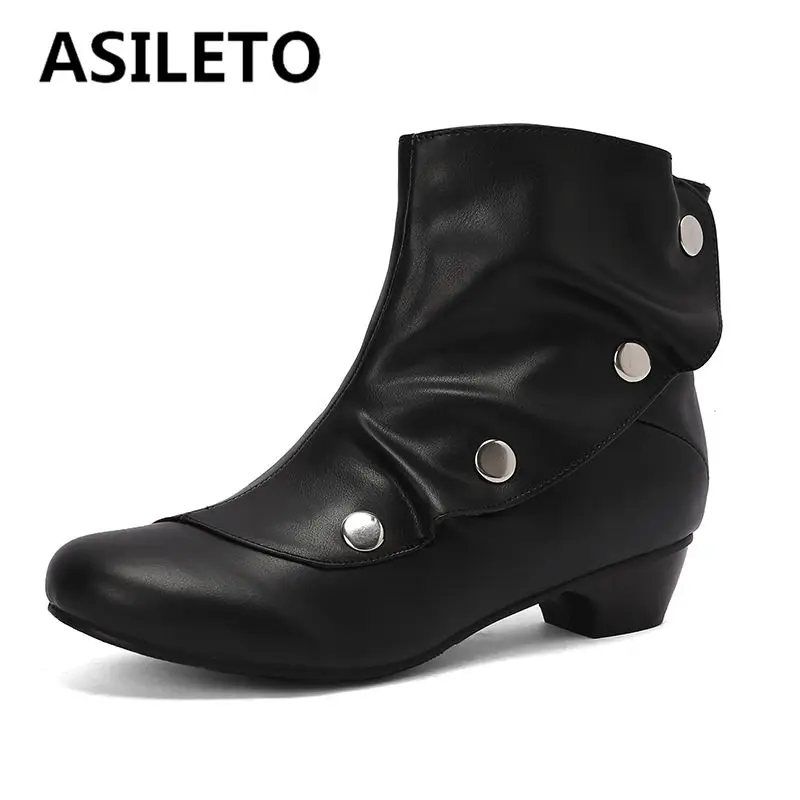 ASILETO/женские ботильоны для отдыха на блочном каблуке 3,5 см, заклепки на молнии, металлические украшения, большой размер 46, 47, 48, винтажные ботинки в стиле вестерн
ASILETO/женские ботильоны для отдыха на блочном каблуке 3,5 см, заклепки на молнии, металлические украшения, большой размер 46, 47, 48, винтажные ботинки в стиле вестерн