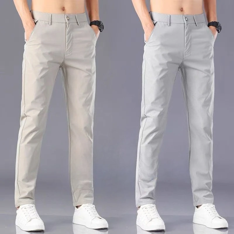 Men's Lightweight Casual Pants Summer Thin Ice Silk Straight Tube Simple Business Office Trousers Comfortable Soft Daily Wear
Men's Lightweight Casual Pants Summer Thin Ice Silk Straight Tube Simple Business Office Trousers Comfortable Soft Daily Wear