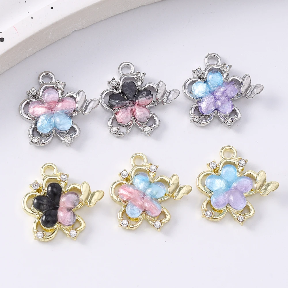 5pcs Pretty Crystal CZ Flower Charms Pendants for Jewelry Making DIY Necklace Earrings Bracelet Accessories Supplies
5pcs Pretty Crystal CZ Flower Charms Pendants for Jewelry Making DIY Necklace Earrings Bracelet Accessories Supplies