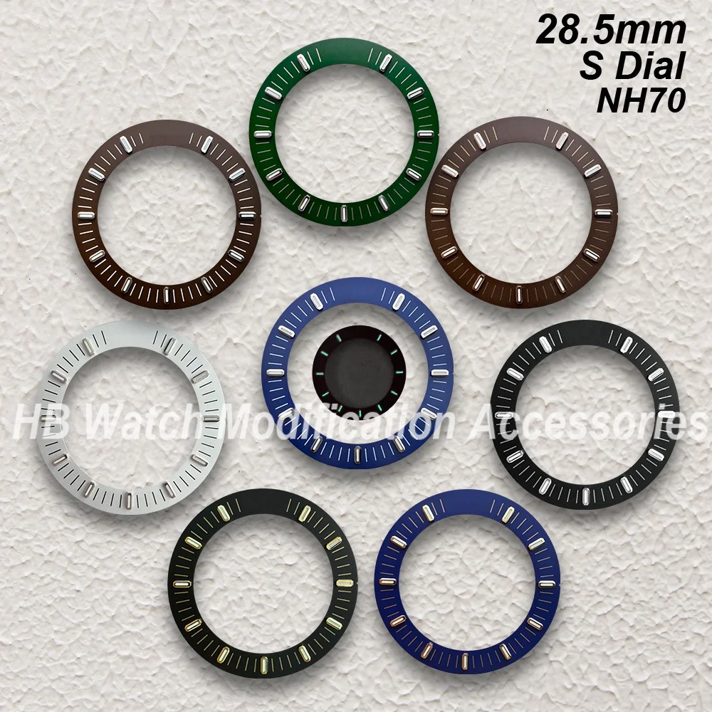 28.5mm S Logo High-Quality Hollow Out Dial Fit NH70 Movement Green Luminous Watch Modification Accessories
28.5mm S Logo High-Quality Hollow Out Dial Fit NH70 Movement Green Luminous Watch Modification Accessories