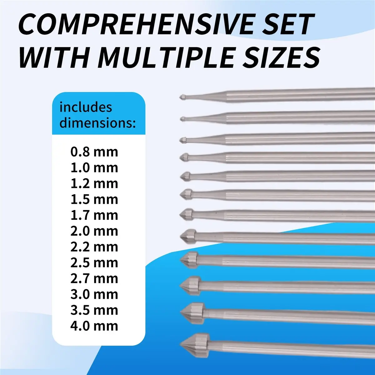 AB08 12Pc Cylinder Cone Shape Carving Burr Sets Jewelry Burr SetsShank Jewelry Making Stone Setting Burs for Lapidary 008-040
AB08 12Pc Cylinder Cone Shape Carving Burr Sets Jewelry Burr SetsShank Jewelry Making Stone Setting Burs for Lapidary 008-040
