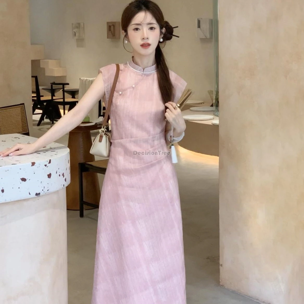2024 chinese style fashion design sense dress vintage daily outgoing leisure improved qipao stand collar pearl elegant cheongsam
2024 chinese style fashion design sense dress vintage daily outgoing leisure improved qipao stand collar pearl elegant cheongsam