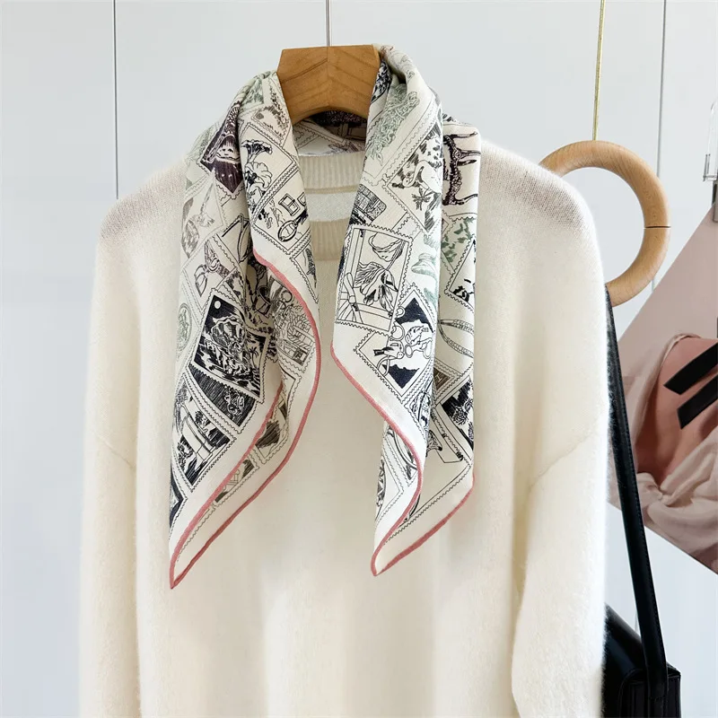 Double Face Print Scarf Luxury Winter Shawls Silk Wool Scarfs Square Warm Bandanas Small Pashmina 65CM Lover Gifts
Double Face Print Scarf Luxury Winter Shawls Silk Wool Scarfs Square Warm Bandanas Small Pashmina 65CM Lover Gifts