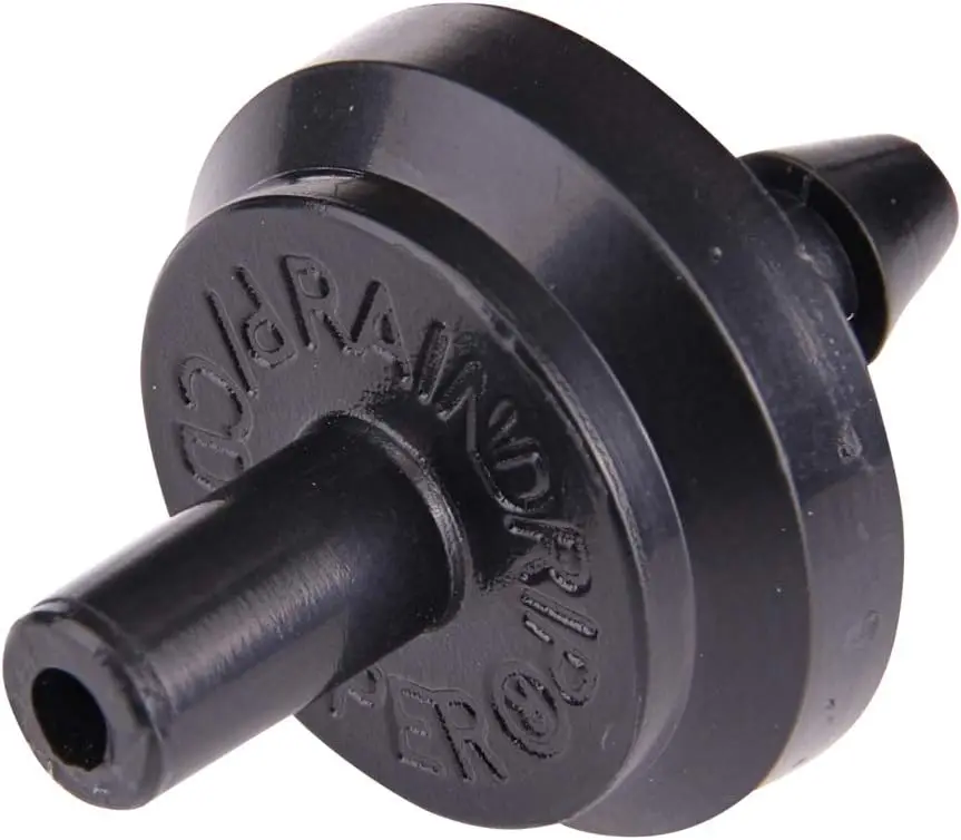 1 GPH Pressure Compensating Drippers for Drip Irrigation, 50-Pack, Black
1 GPH Pressure Compensating Drippers for Drip Irrigation, 50-Pack, Black